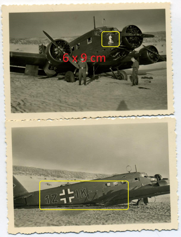 Fotos Flugzeug Ju 52 Kennung 1Z IK & Wappen I.KG