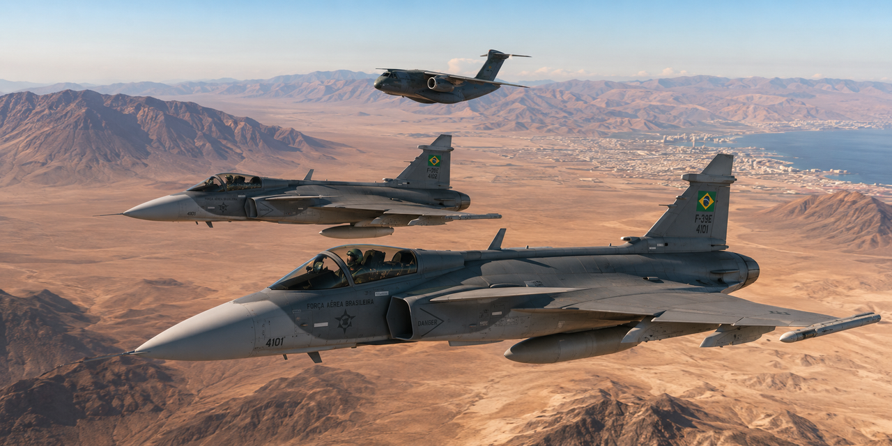 F-39E Gripen da FAB estreia em ambiente desértico durante o Salitre 2026