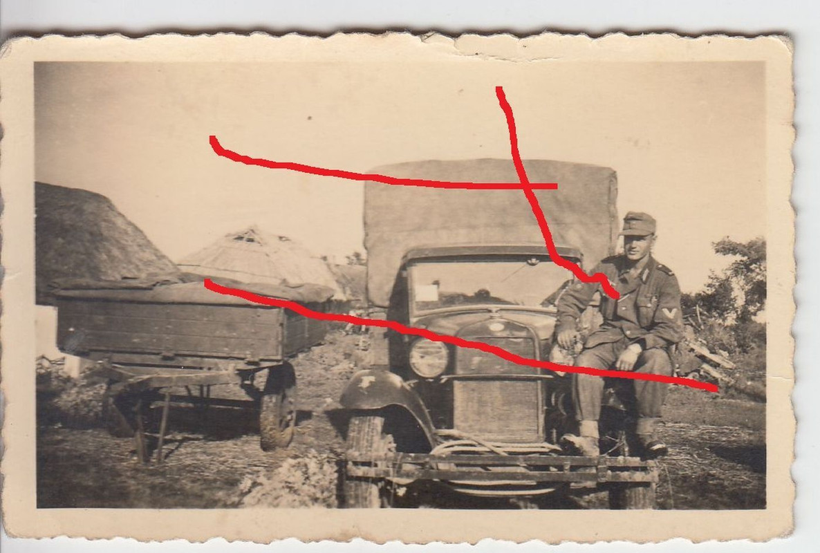 Foto 2wk Russland WH-Fahrzeug LKW Gebirgsjäger E