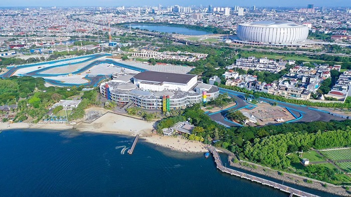 Sirkuit Formula E di kawasan Ancol.