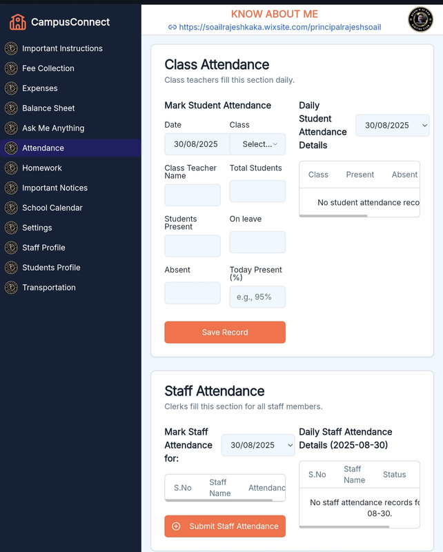 Staff & Students Attendance