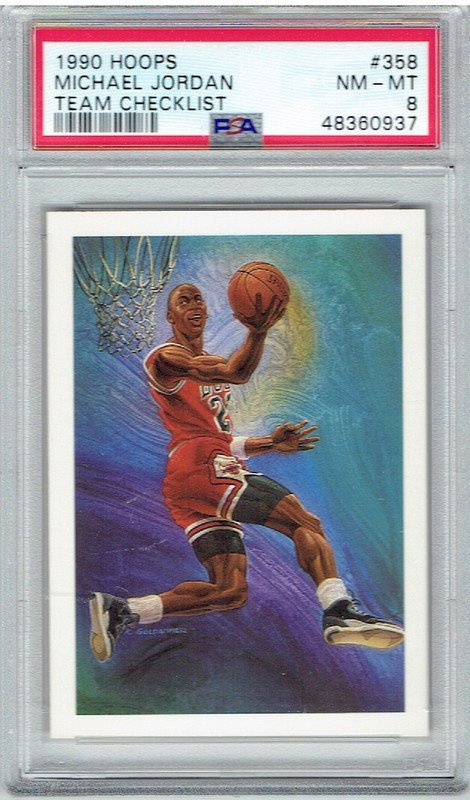 1990 Hoops_358 Michael Jordan PSA 8