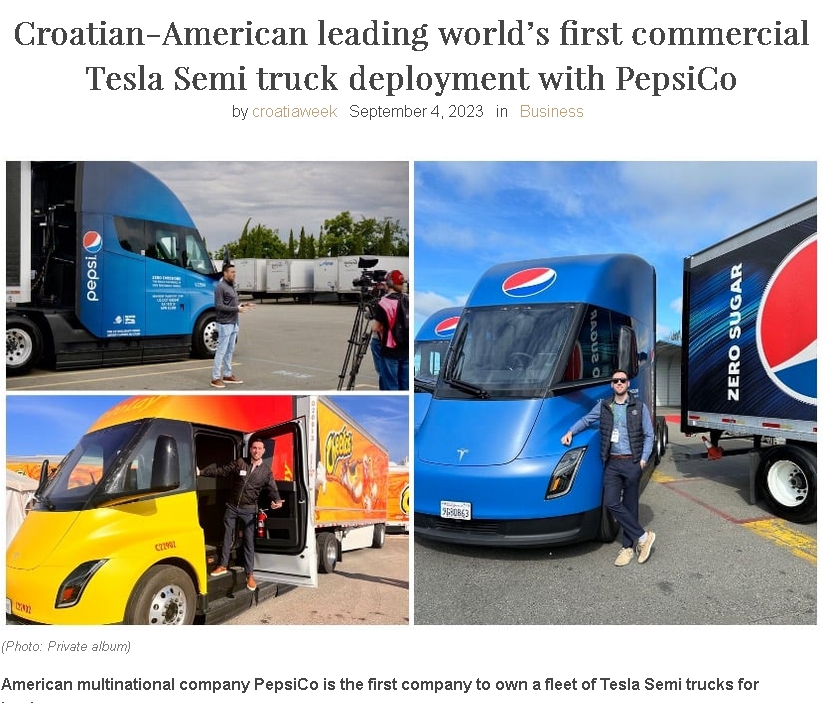 Croatian-American leading world’s first commercial Tesla Semi truck deployment with PepsiCo Screenshot-11817