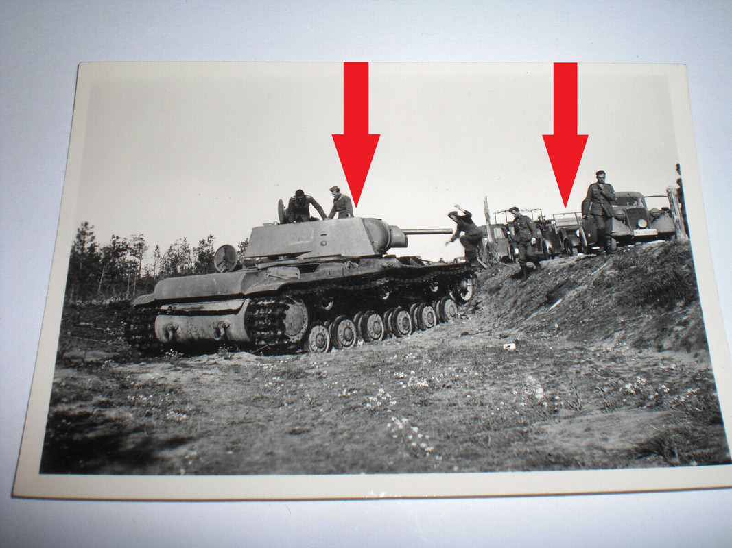 orig. Foto PANZER KW 1 für Markt Bialystok russ. Beute-Panzer Polen Białystok