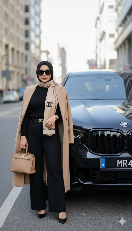 Wearing Black Choco Biscuit Fit