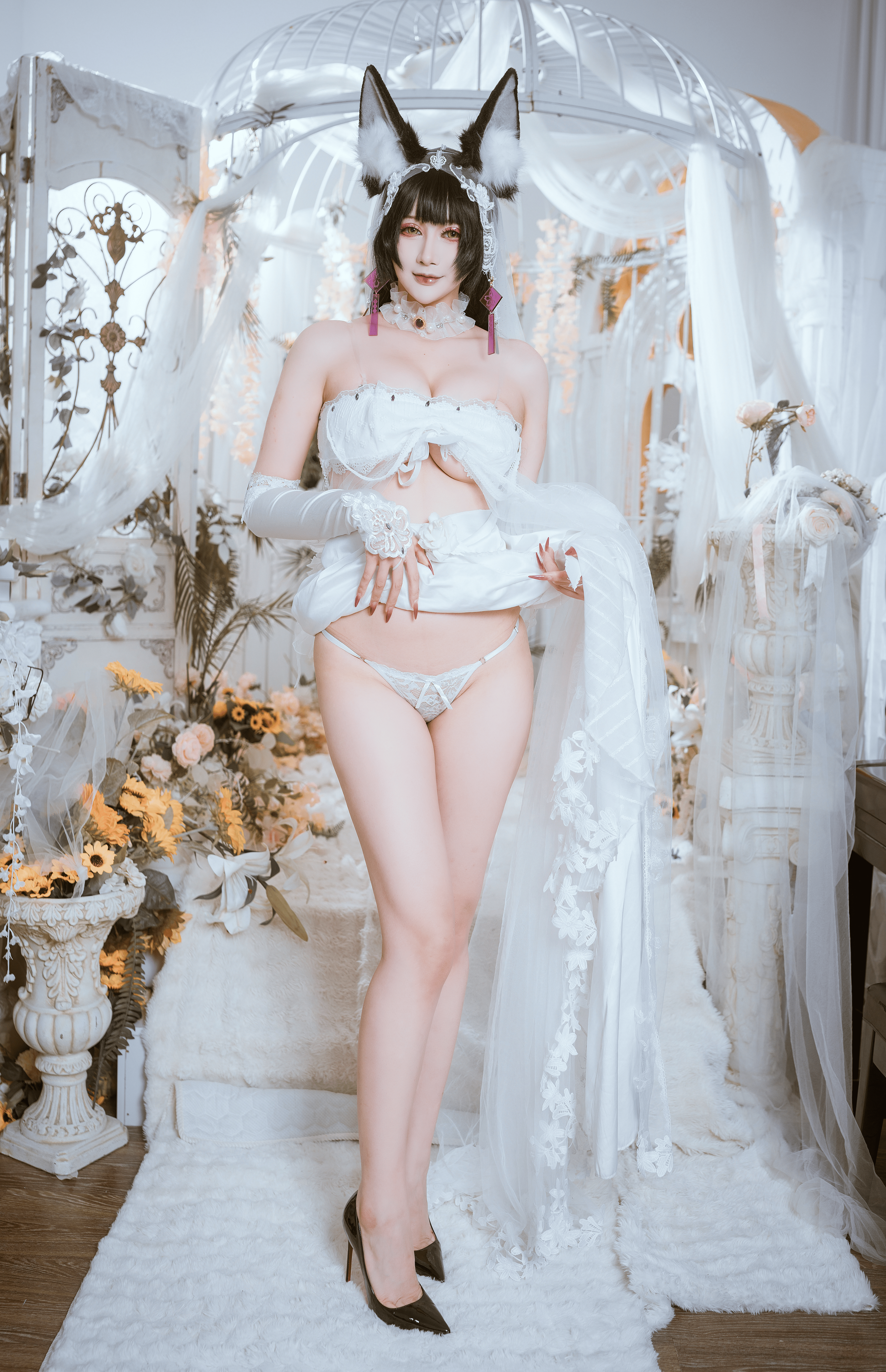 兔胖胖min – 碧蓝航线 武藏 花嫁 Cosplay 高清写真集（40P-883.9MB）插图