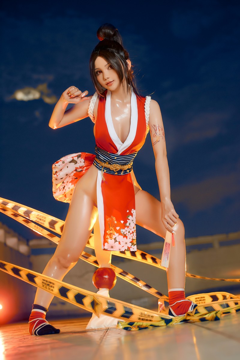 Joyce Lin2x Mai Shiranui Cosplay 性感写真 39P插图1