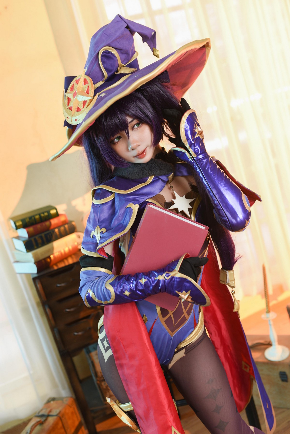 PoppaChan Mona Cosplay (Genshin Impact) HD Set – 53 Photos 20MB插图1