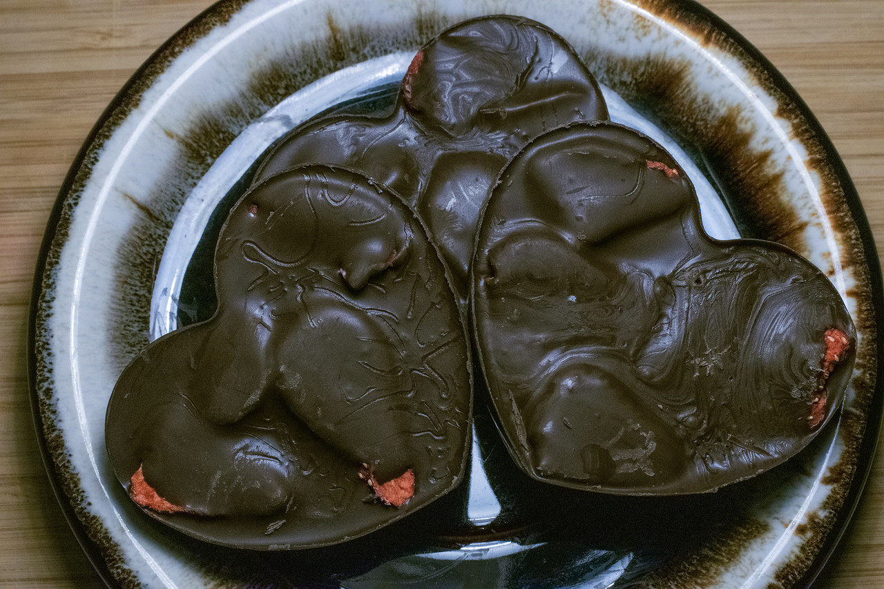 chocolate valentine hearts backside