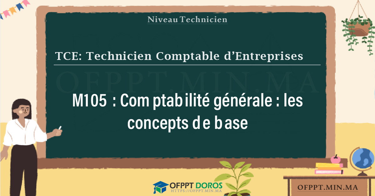 Sommaire détaillé du cours Comptabilité générale : les concepts de base M105 OFPPT - Structure du module