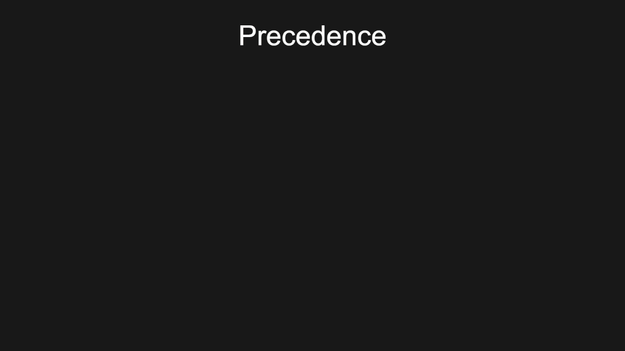 precendence_01