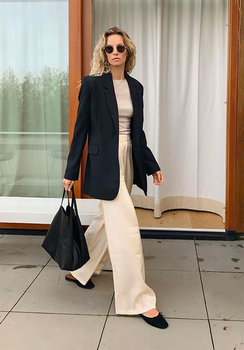 What Blazer to wear with wide leg pants