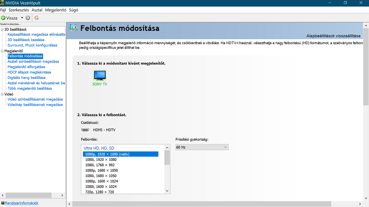 Nvidia vezérlőpult (1)