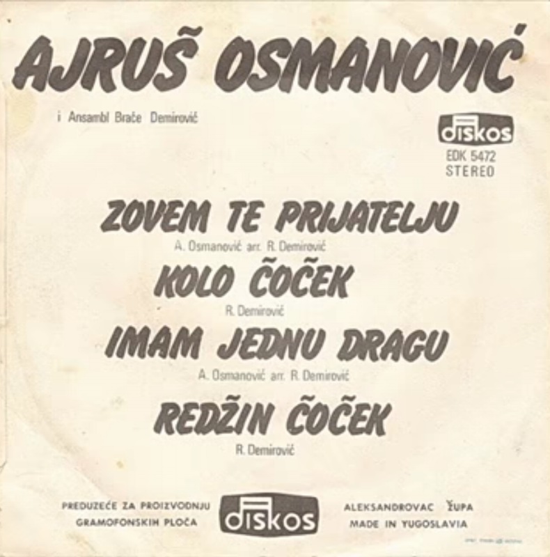 Ajrus Osmanovic - 1974 - Zovem te prijatelju - z