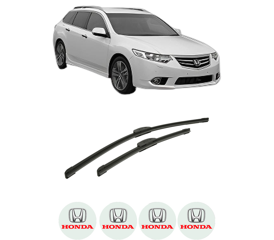Set stergatoare auto HONDA ACCORD VII Tourer (CM, CN) din 2003-2008, pentru parbriz auto, 2 bucati, Bosch Aerotwin Retrofit, din cauciuc siliconat rezistent, 4 Stickere Auto HONDA
