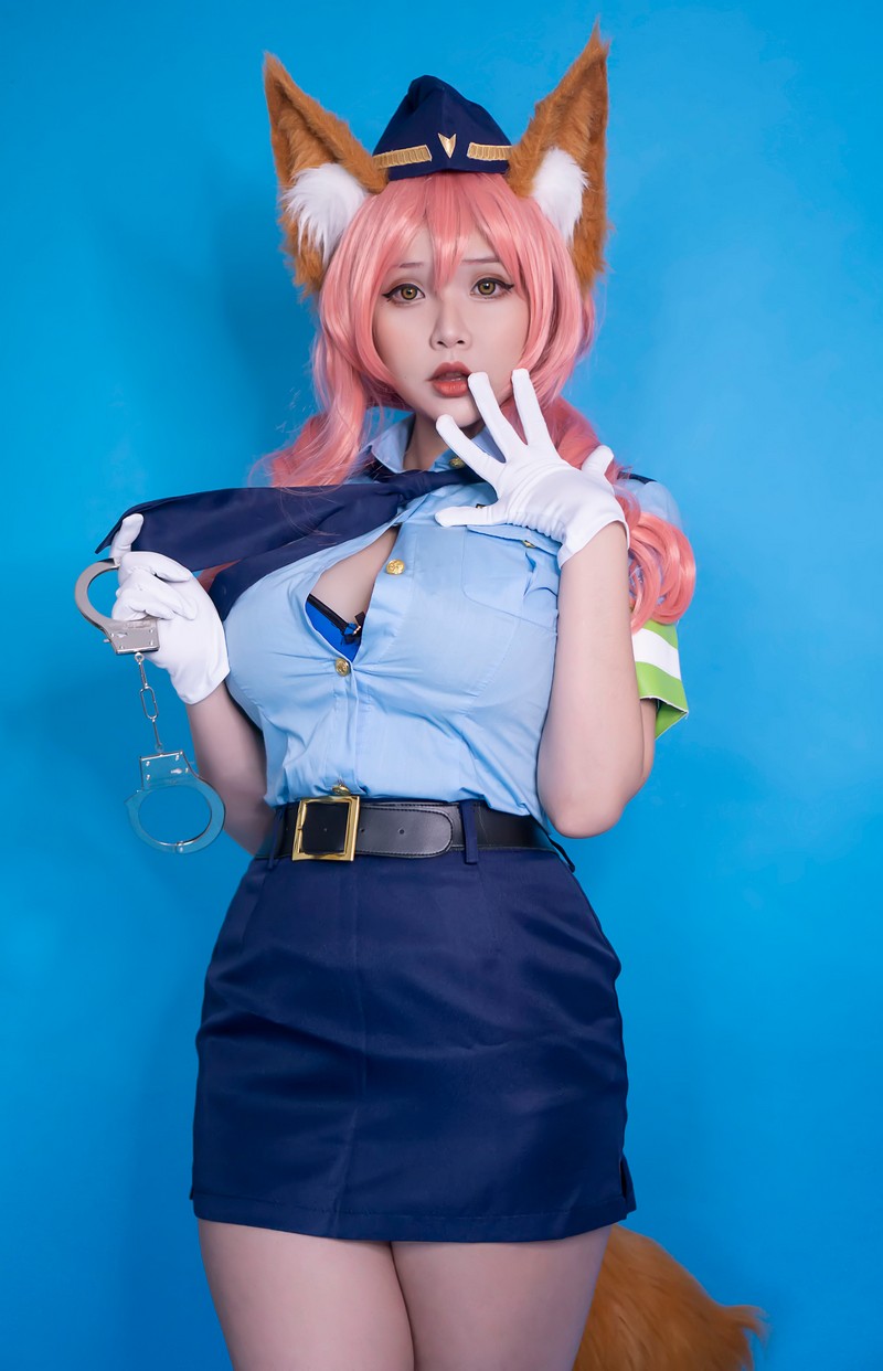 Hana Bunny 玉藻前警察 Cosplay写真｜Fate Tamamo Police 高清图片合集[10P-45.9M]插图2