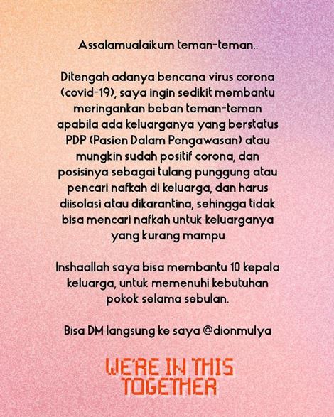 Postingan Dion