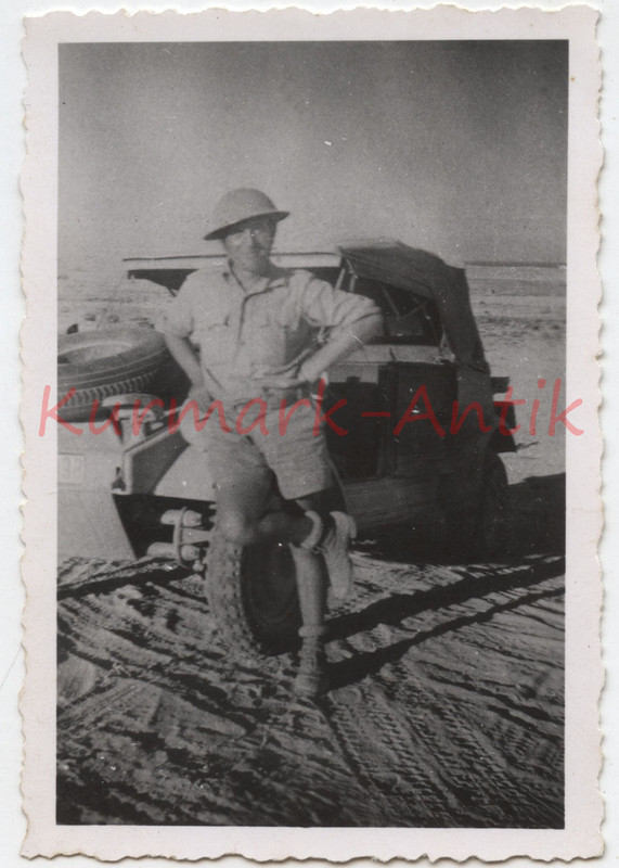 Foto Wehrmacht DAK VW Kübel Beute England Stahlh