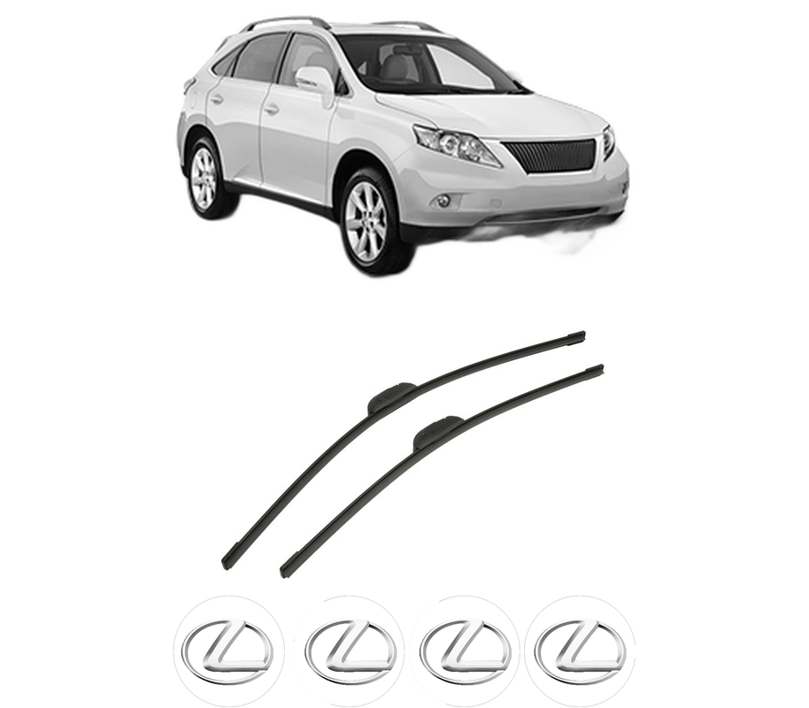 Set stergatoare auto LEXUS RX (_L1_) din 2008-2015, pentru parbriz auto, 2 bucati, Bosch Aerotwin Retrofit, din cauciuc siliconat rezistent, 4 Stickere Auto LEXUS