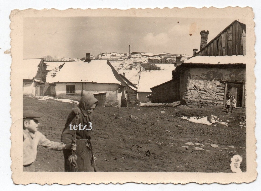 Polen Bilograj b.Lublin Blick auf Gut Gehöft Hütten Einheimische Bauern