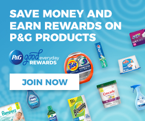 Earn Rewards with P&G Good Everyday – Gift Cards, Movie Rentals & More Earn Rewards with P&G Good Everyday – Gift Cards, Movie Rentals & More