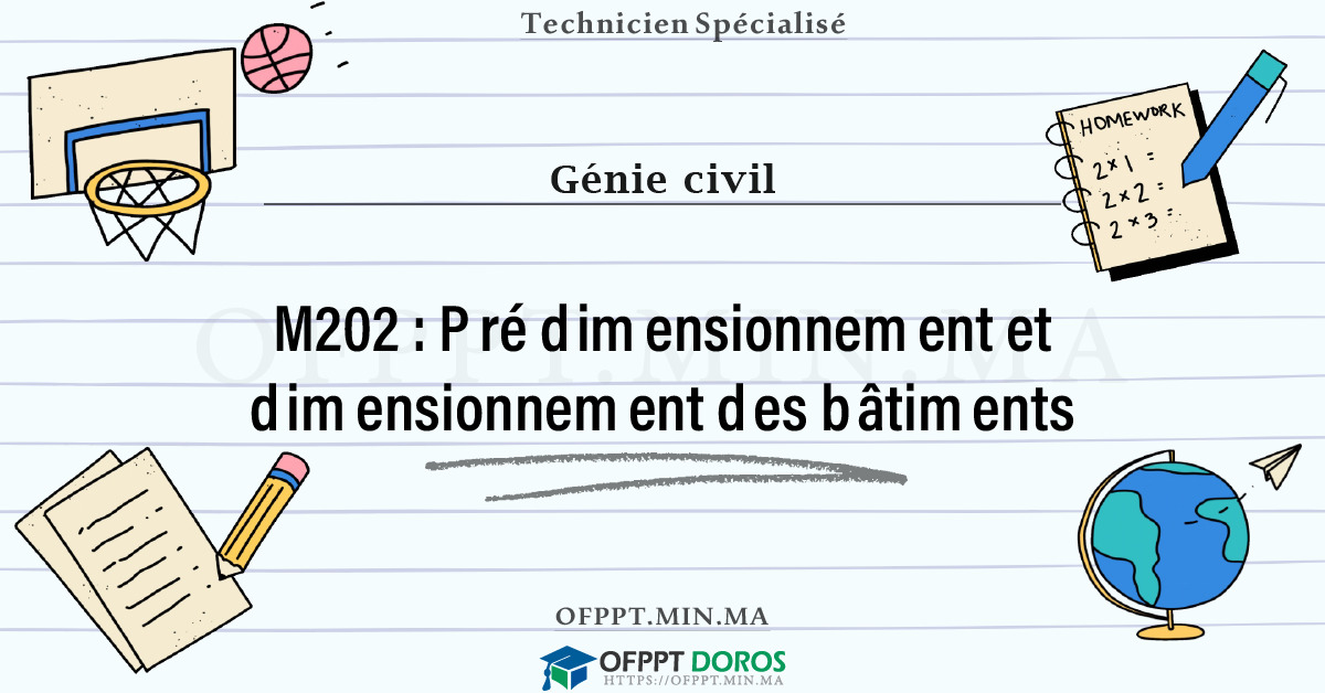 Sommaire détaillé du cours Pré dimensionnement et dimensionnement des bâtiments M202 OFPPT - Structure du module