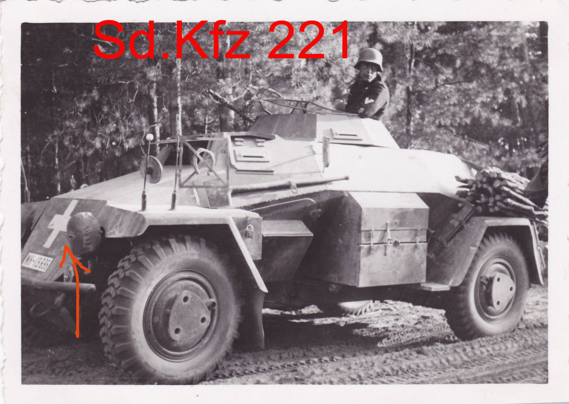 4 Rad Panzerspähwagen Sd.Kfz. 221 Kennung 4.PD P