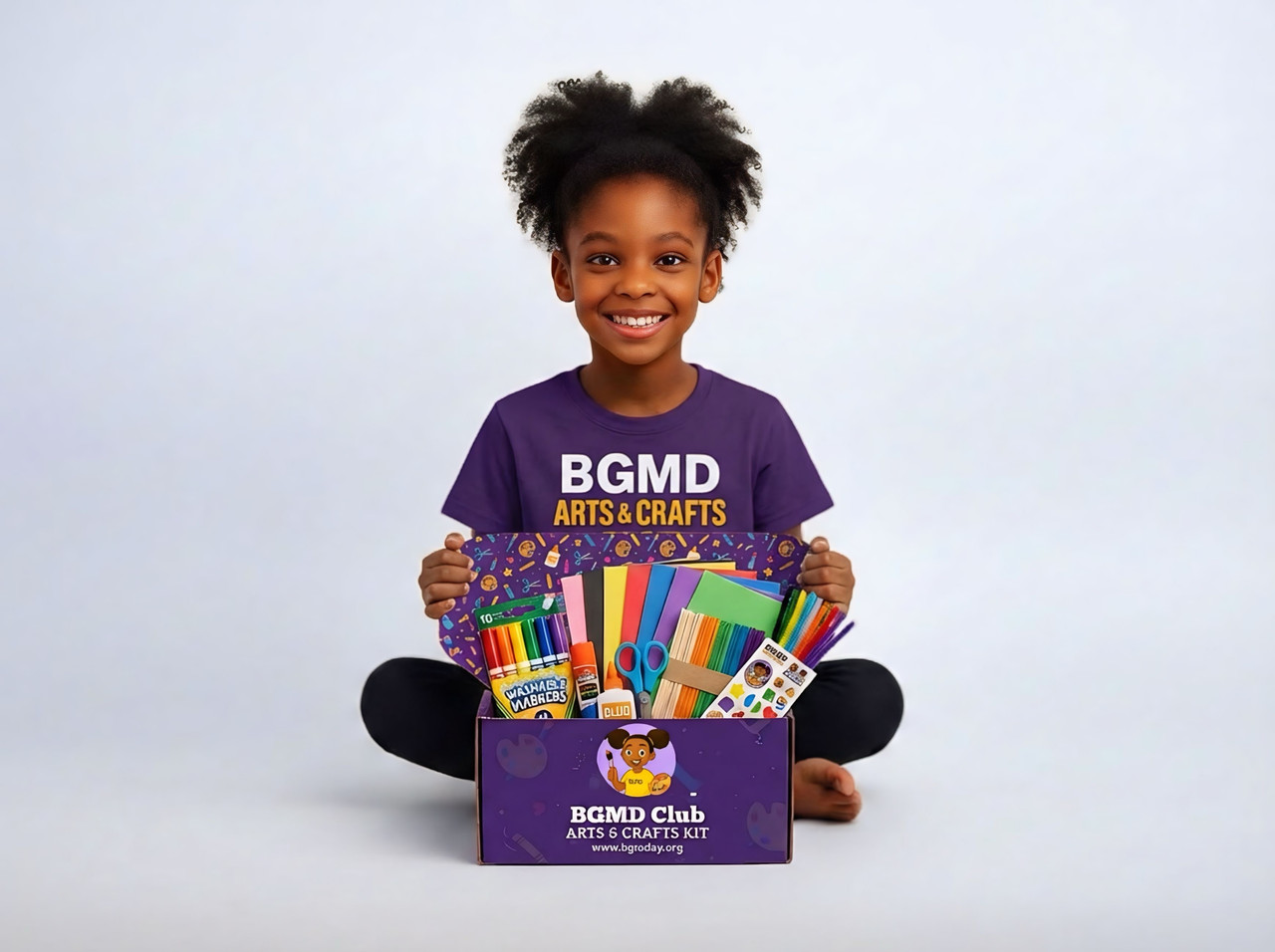 Girl with BGMD Activity Box