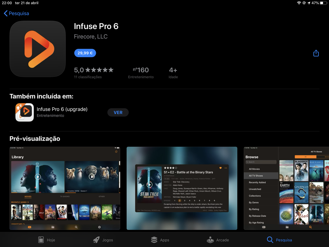 Infuse 6 Pro App Store vs Inside of app prices r/appletv