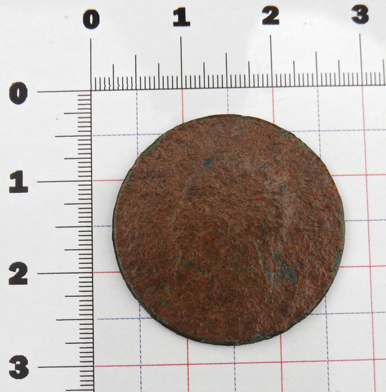 Worn Napoleon III 5 centime coin obverse 1306201