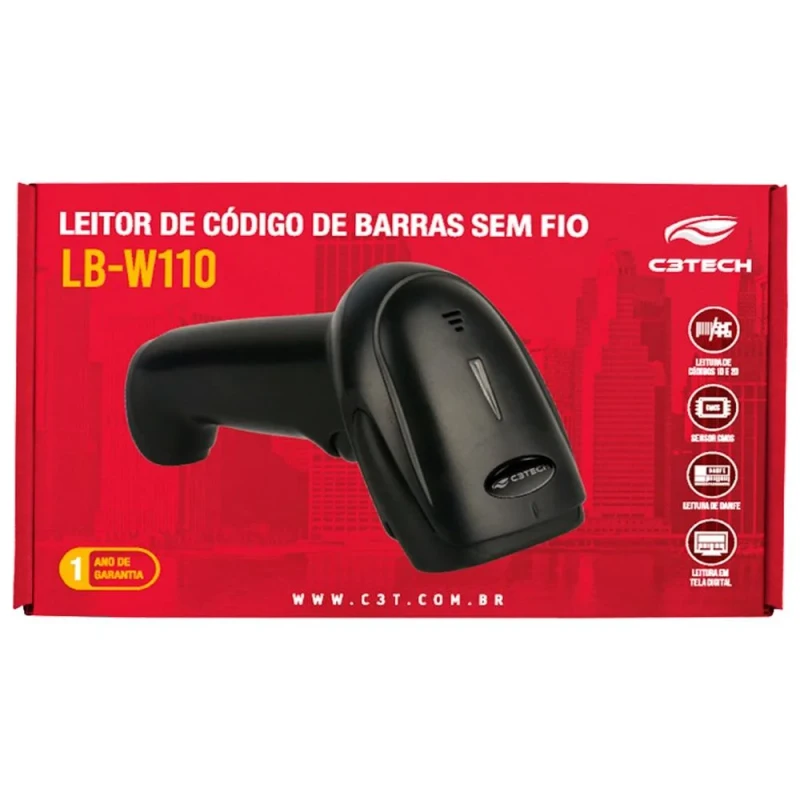 Leitor C3Tech LB-W110BK em uso