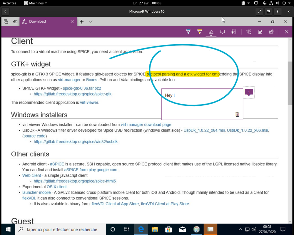 Annotations avec Edge