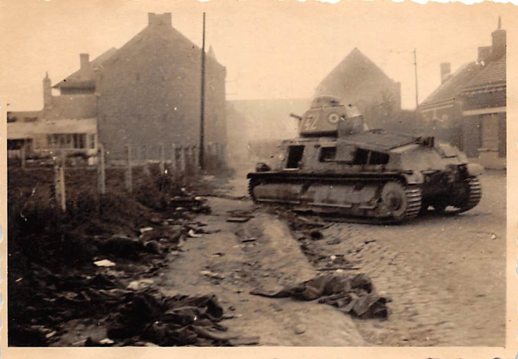 Franz. Panzer SOMUA verlassen in Dünkirchen Fran