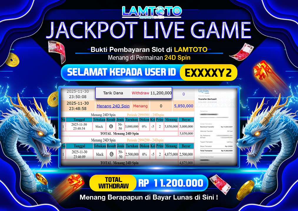 BUKTI JACKPOT LUNAS LAMTOTO