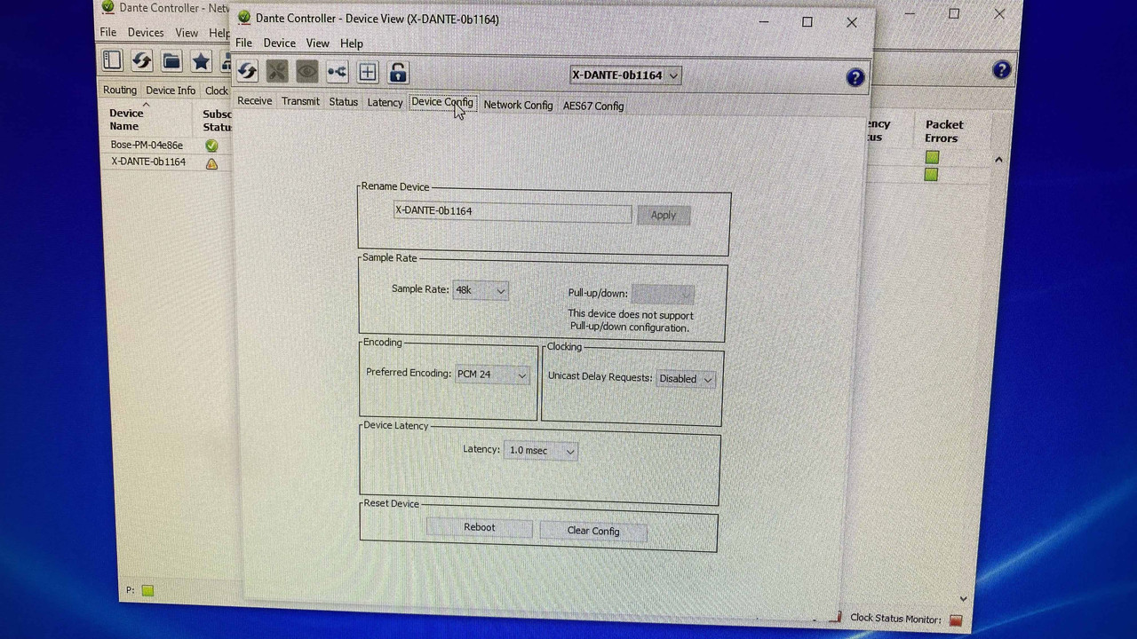 X-Dante Device View