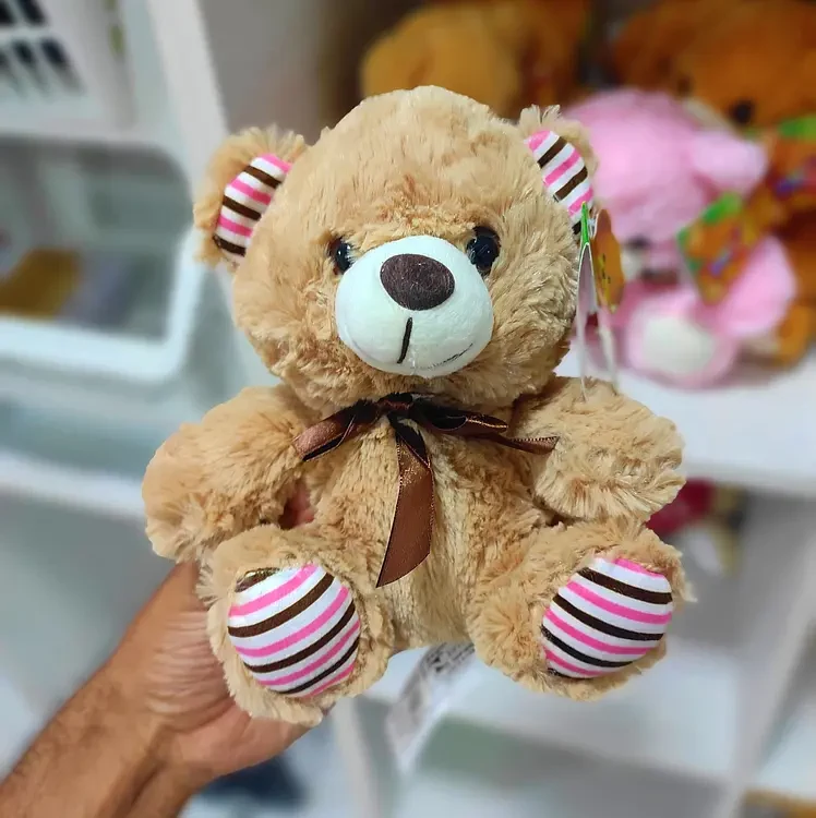 Urso-de-Pelucia-pata-listrada-18-cm
