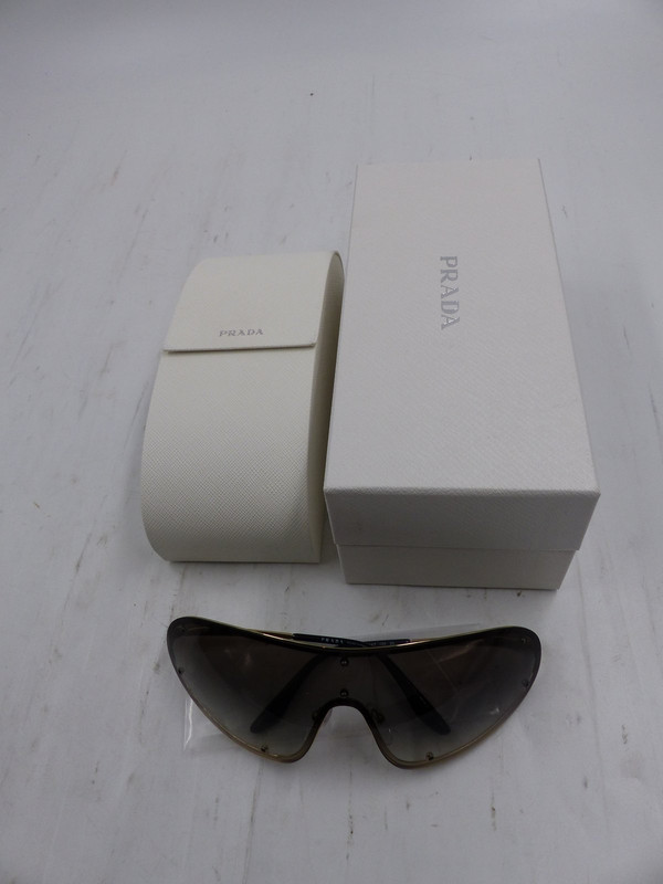 PRADA SUNGLASSES LINEA ROSA BLACK RUBBER PS03Q DG00A7 57MM