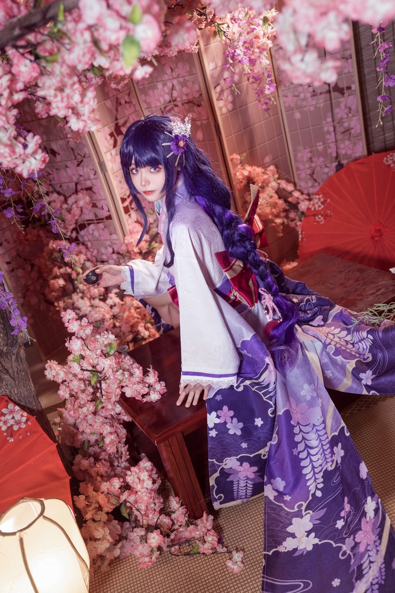 艾西Aiwest 雷电将军Cosplay写真图集 原神角色高清美图 30P (346.6M)插图7