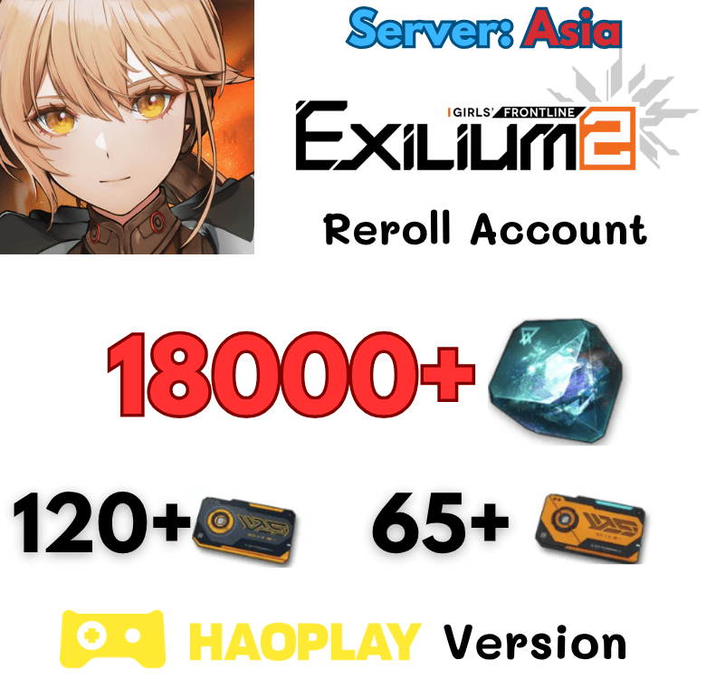 [Asia] GFL2 GIRLS FRONTLINE 2: EXILIUM Starter Reroll Account Haoplay 