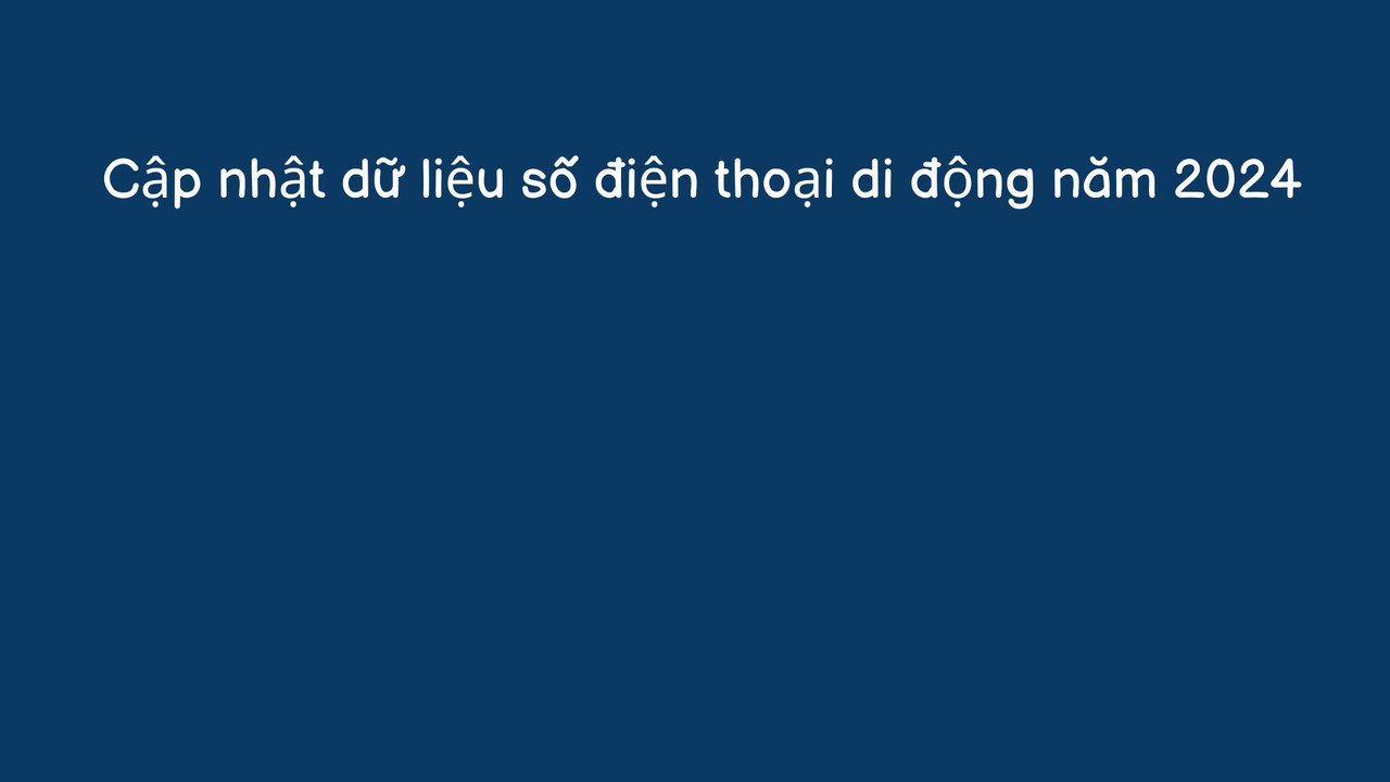 Danh sách số điện thoại di động chính xác