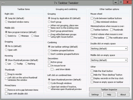 7+ Taskbar Tweaker 5.12.1 Multilingual 7+ Taskbar Tweaker 5.12.1 Multilingual