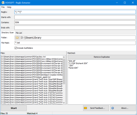 VovSoft RegEx Extractor 1.2