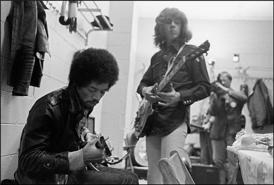 Jimi Hendrix and Mick Taylor