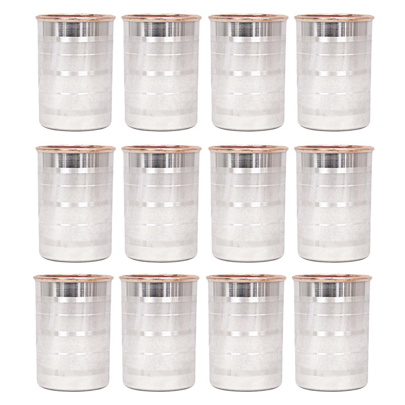 Vaso de vidrio de cobre puro y acero capacidad 250 ml hotel hogar y cocina para regalo - Imagen 5 de 5