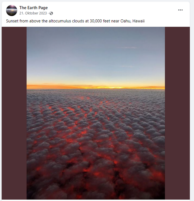 Sonnenuntergang unter den Wolken