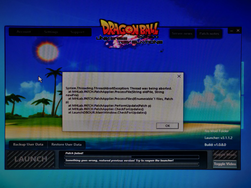 Can't Open the game - Support - Dragon Ball Online Universe Revelations