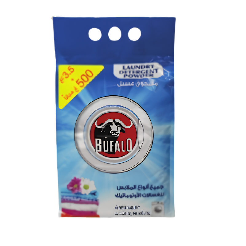 Bufalo laundry Powder Detergent designed specifically for colored clothes 3Kg + 500g Free Blue