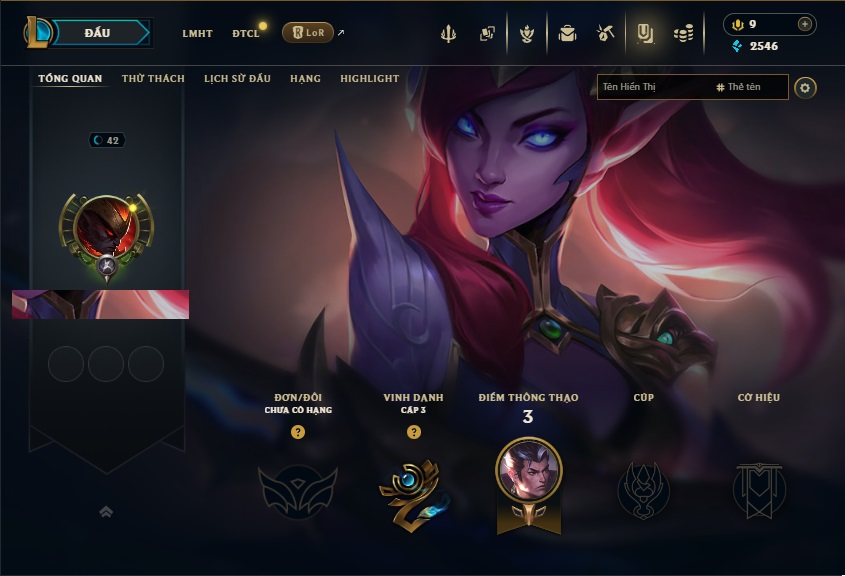 Acc LMHT # - Không Khung