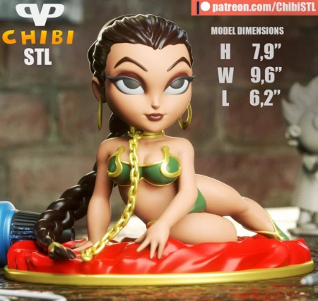 3DXM — Princess Leia — Slave Chibi – 3D Print Model