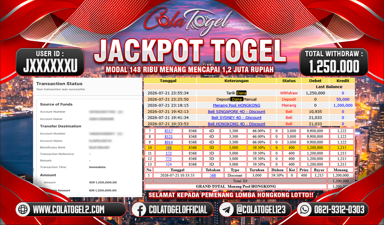 JACKPOT HONGKONG LOTTO!!